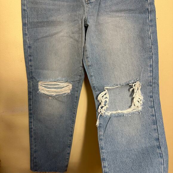 Urban Outfitters BDG Slim Straight Denim Jeans Size 28 High Waisted Distress - Picture 7 of 14